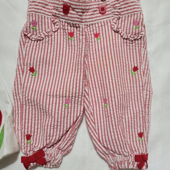 Gymboree Too Cute Tulip NWT 0-3 month top, VGUC pants, 3-6 month hat set. Mixed - Picture 5 of 5